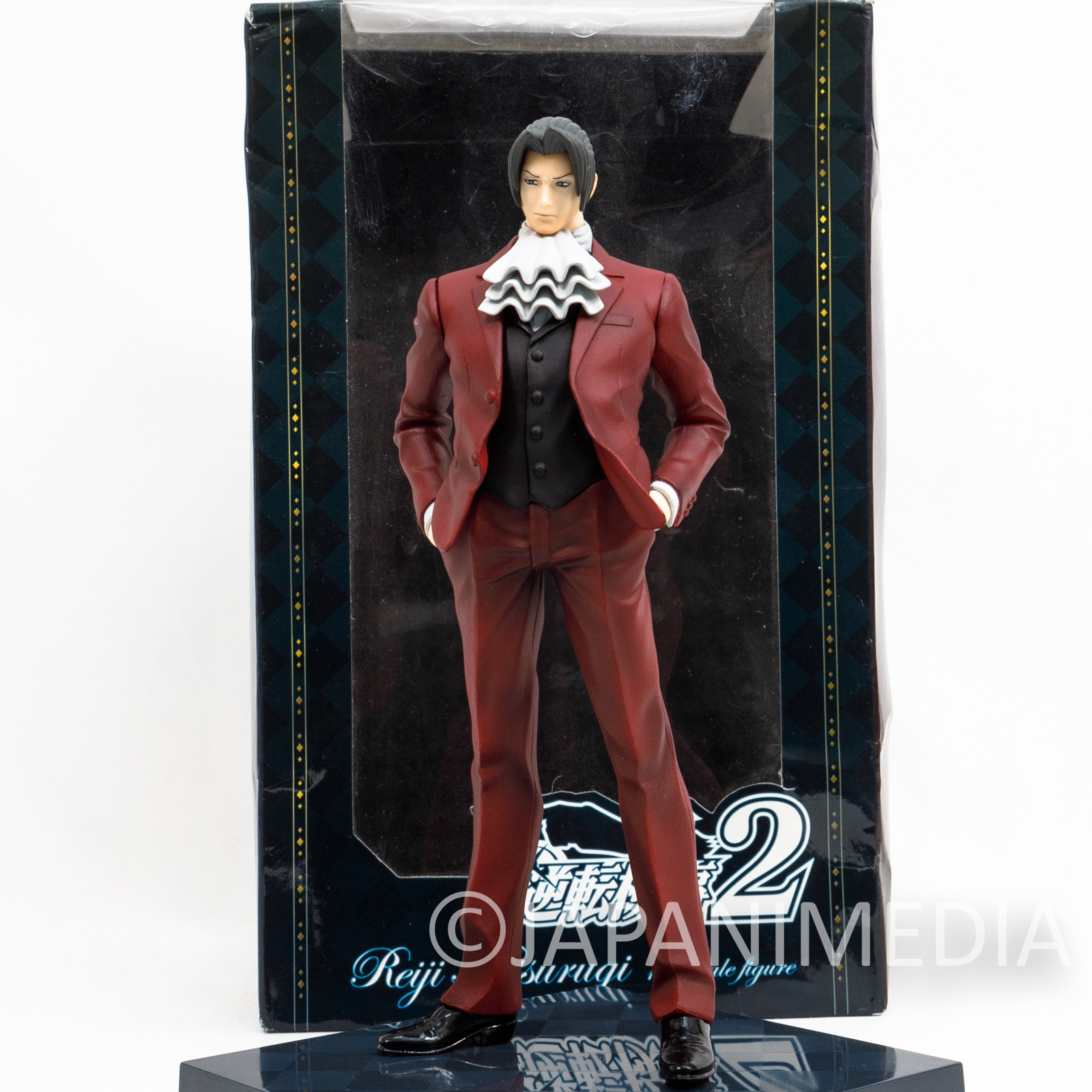 Ace Attorney Gyakuten Saiban Reiji Mitsurugi Miles Edgeworth Figure JAPAN CAPCOM