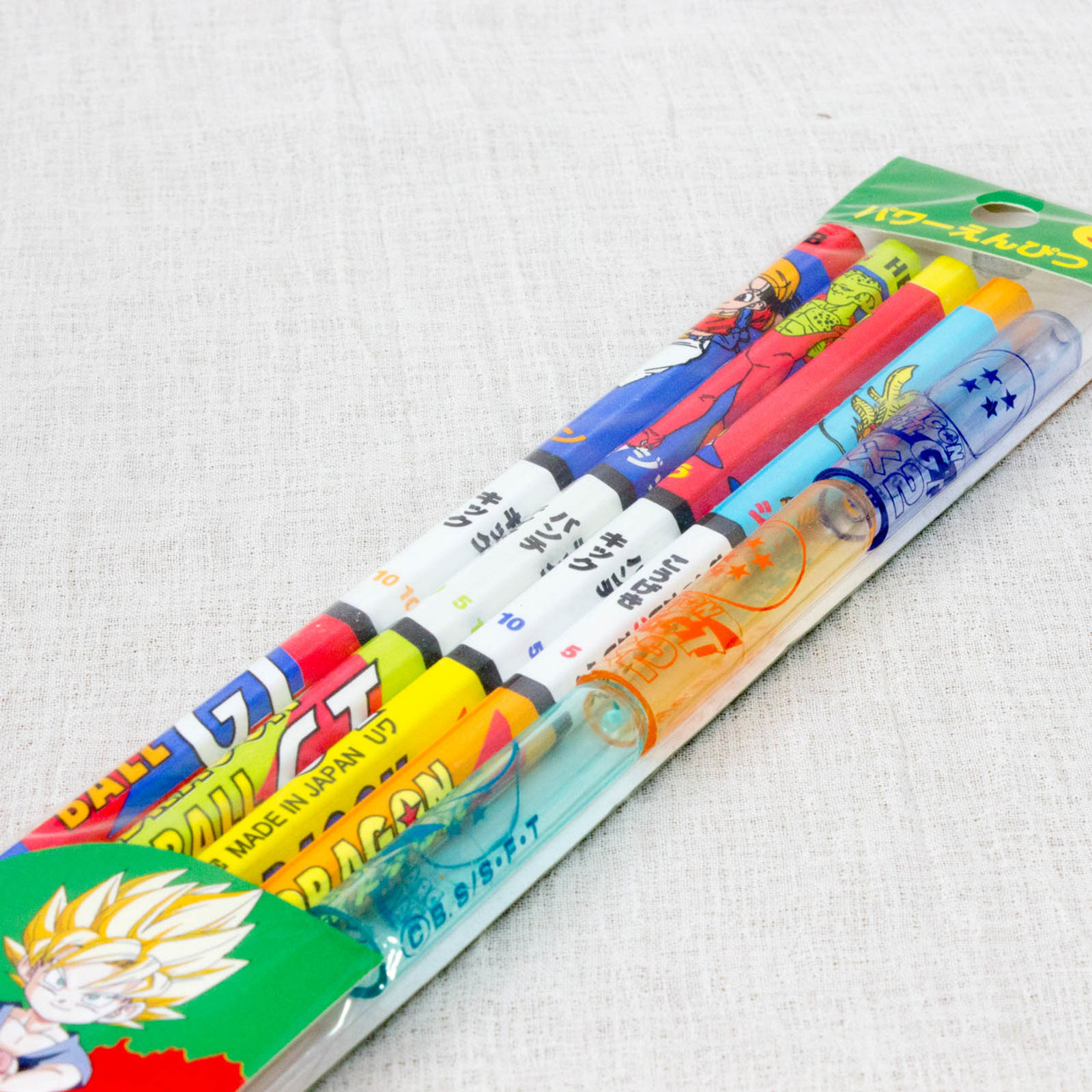 Dragon Ball GT Pencil 4pc & Pencil Cap 3pc Set JAPAN ANIME MANGA