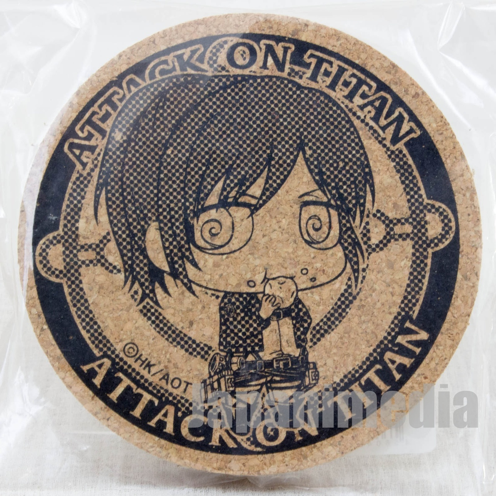 Attack on Titan Cork Coaster 2pc set Sasha Braus & Connie Springer JAPAN ANIME