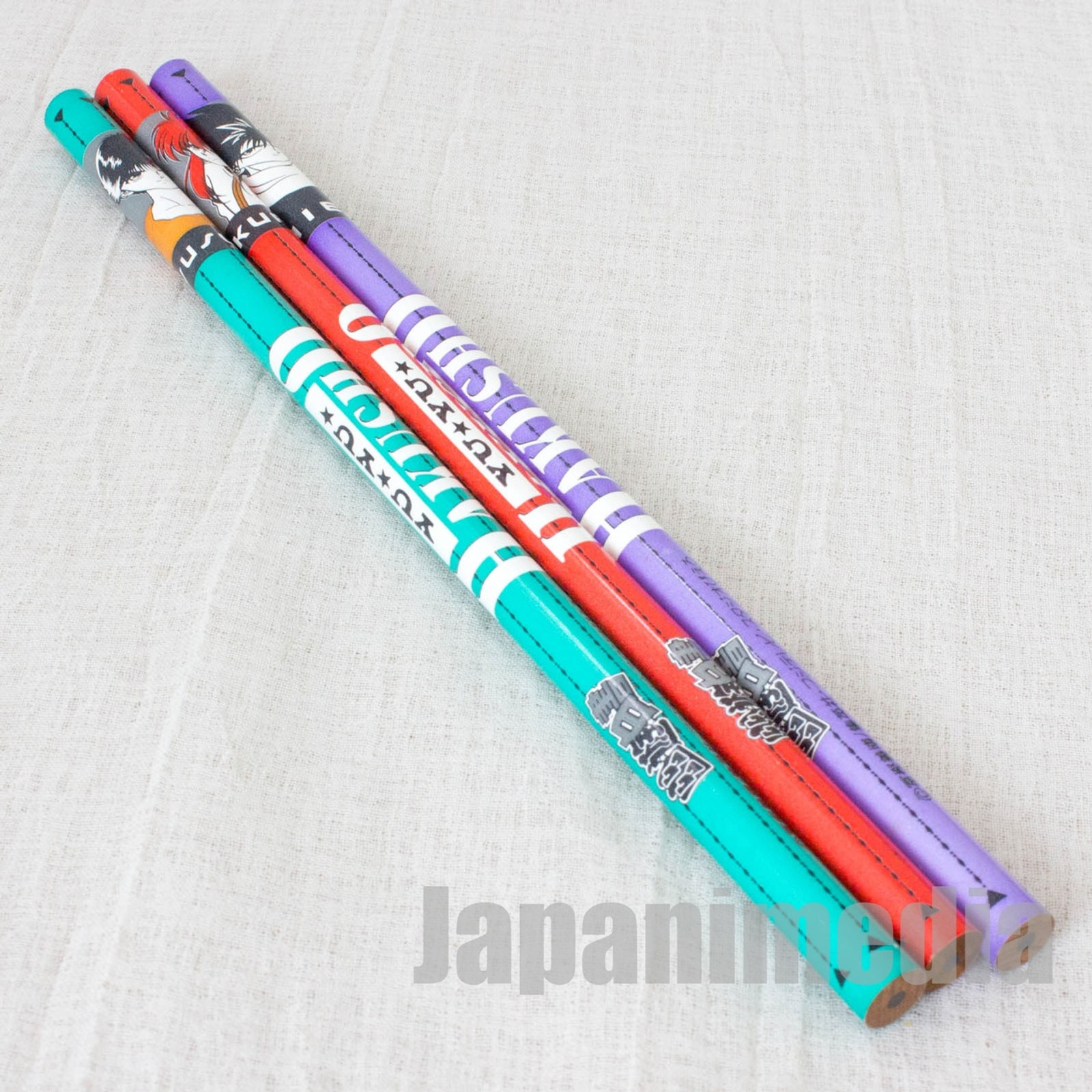 Yu Yu Hakusho Stationery set / Pen Case + 3pc Pencil + Eraser JAPAN ANIME MANGA