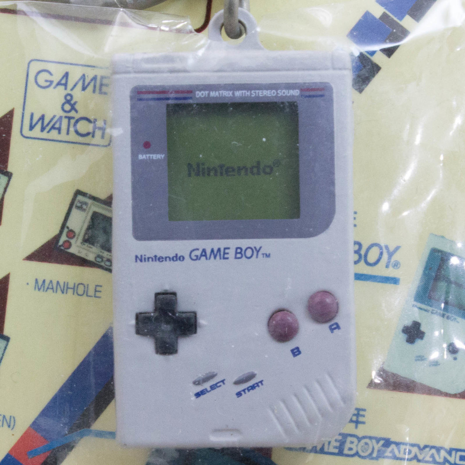 Nintendo Game Console History Miniature Figure Key Chain Game Boy 1989