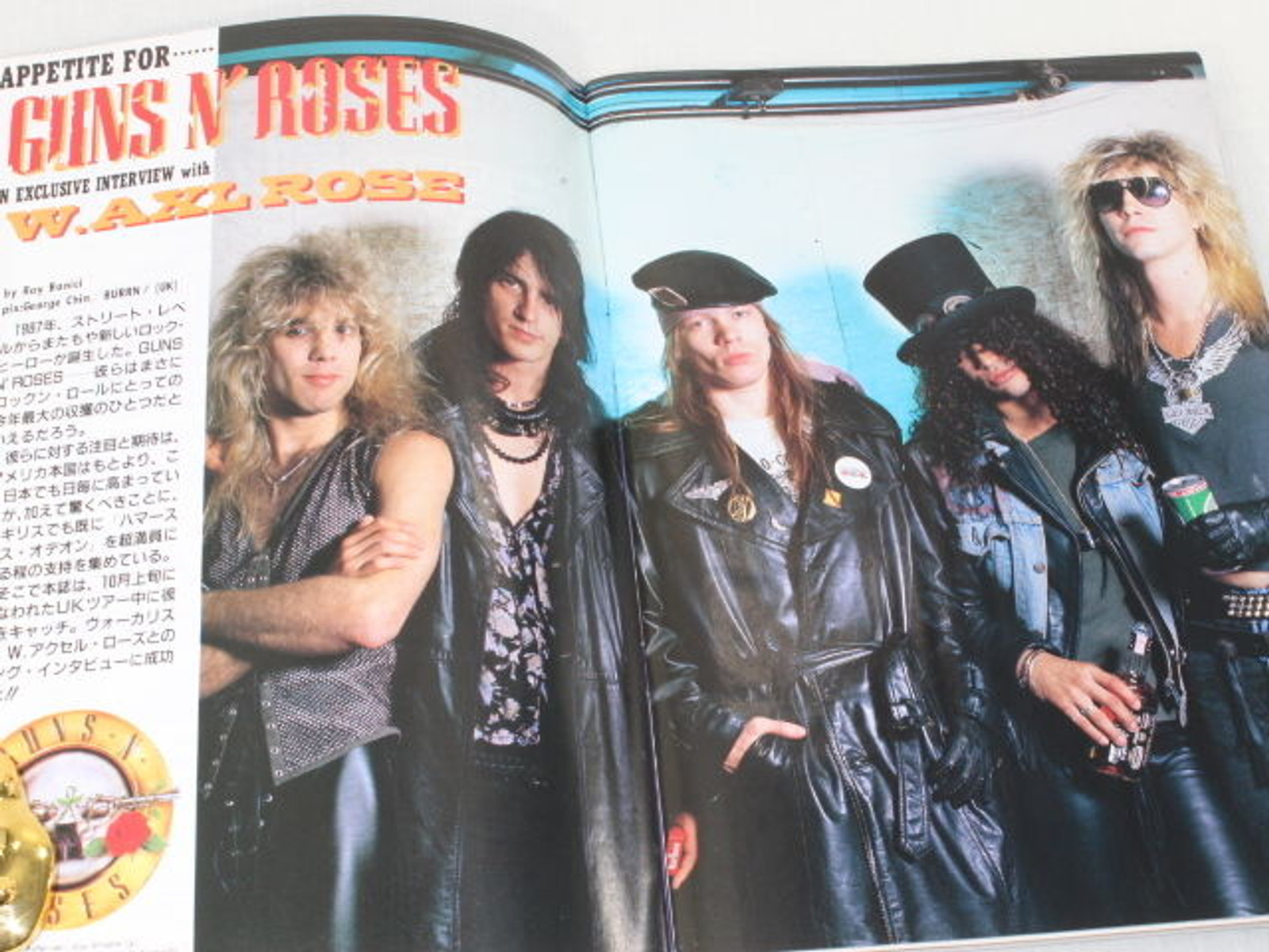 1988/01 BURRN! Japan Rock Magazine GUNS N' ROSES/DOKKEN/AEROSMITH/MOTLEY CLUE