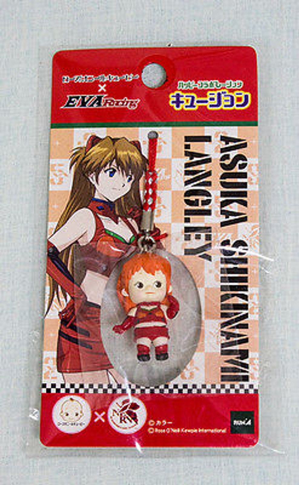 Evangelion Asuka Langley O'neill Kewpie Kewsion Figure Strap Charm EVA Racing JAPAN ANIME -