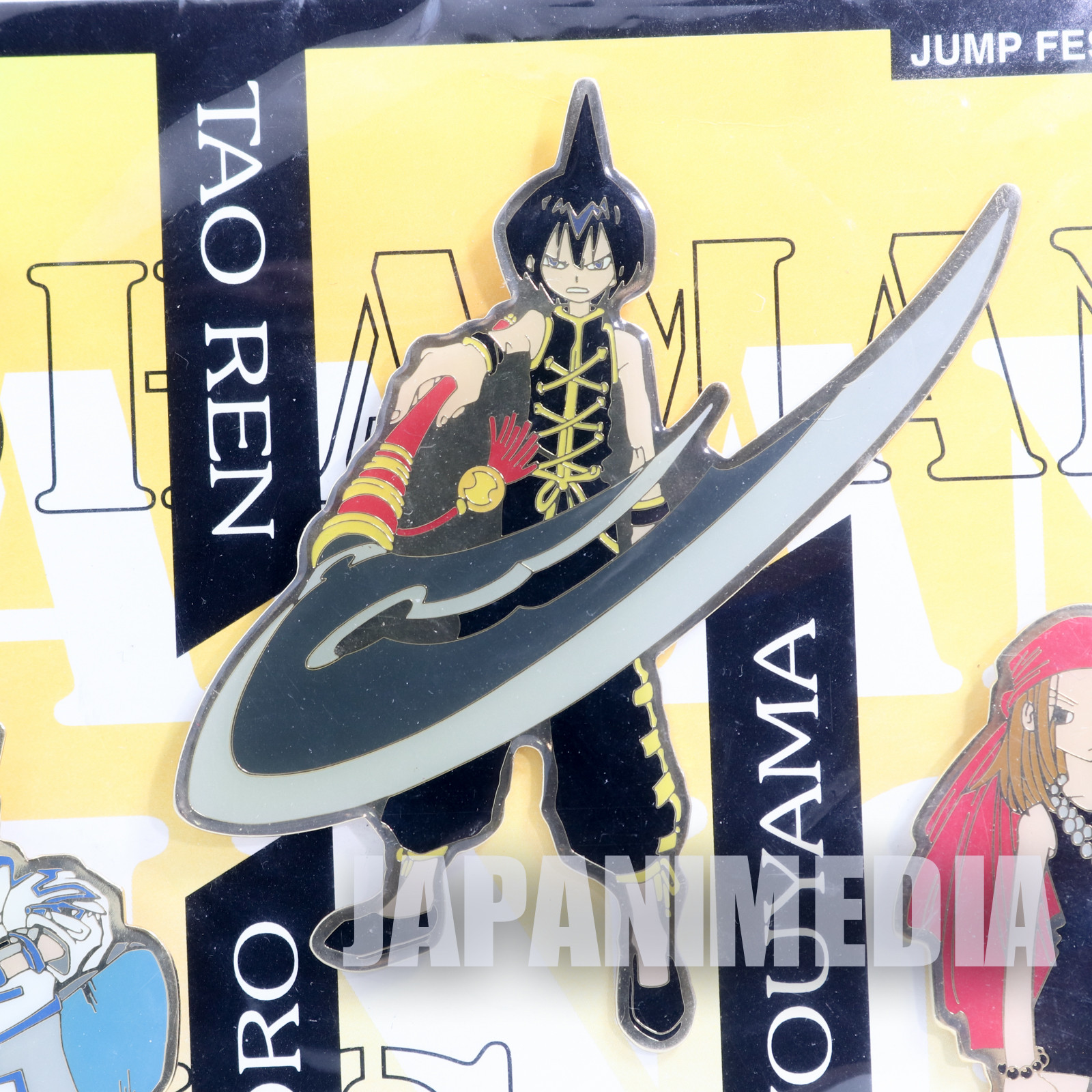 Shaman King Pins 4pc Set Jump Festa 2001 [Yo Asakura,Anna,Tao,Horohoro] JAPAN