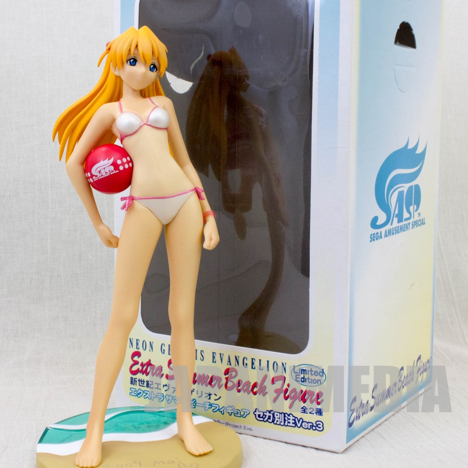 Evangelion Asuka Langley White Bikini Swim Suit Figure SEGA JAPAN ANIME