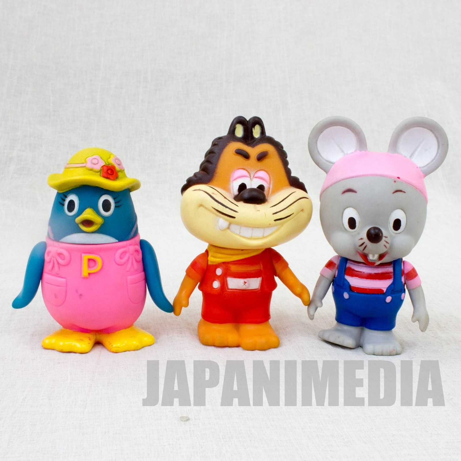 Nikonikopun Soft Vinyl Figure 3pc Set Jajamaru Piccolo Porori NHK JAPAN