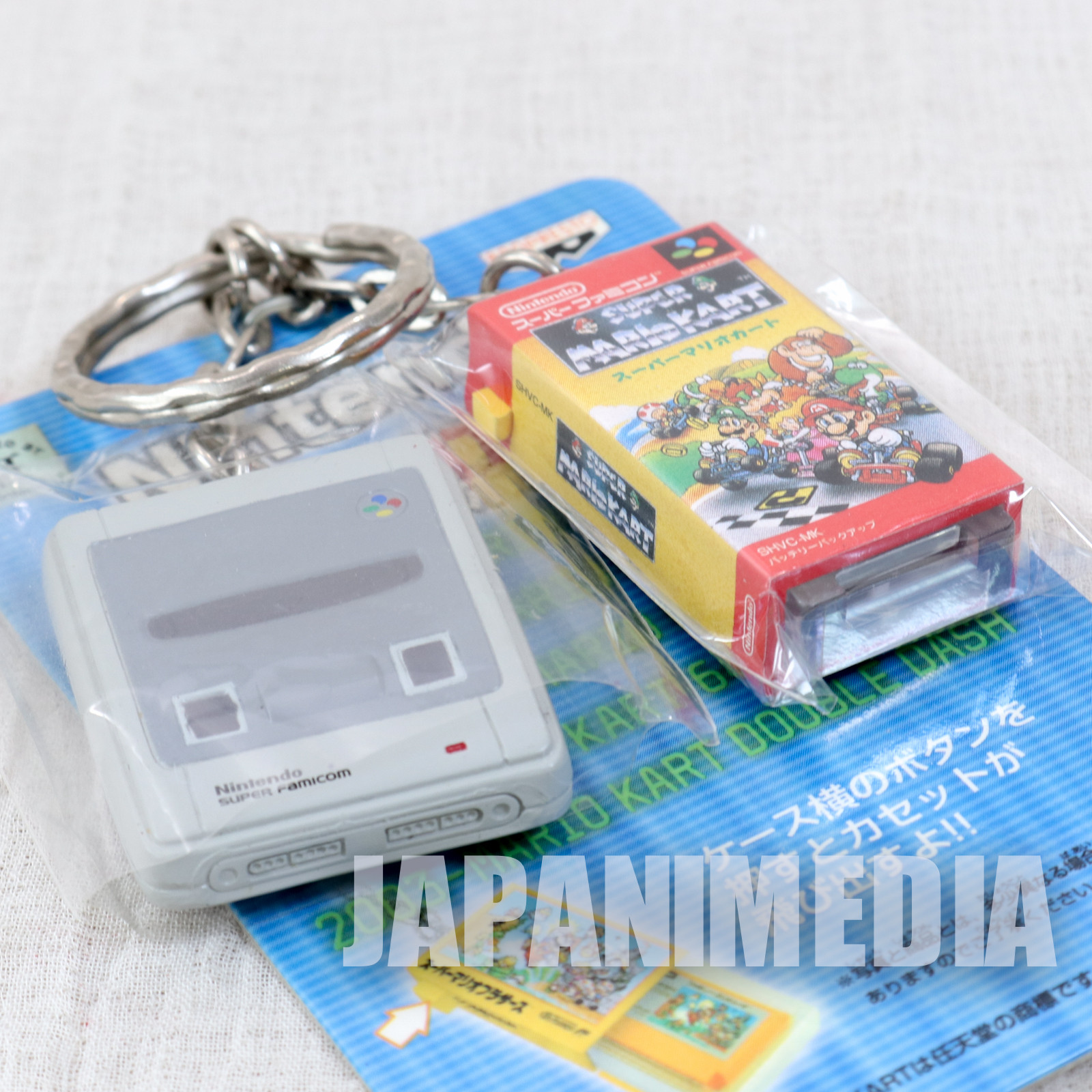 Nintendo Miniature Figure Key Chain Super Famicom & Super Mario Kart SNES JAPAN