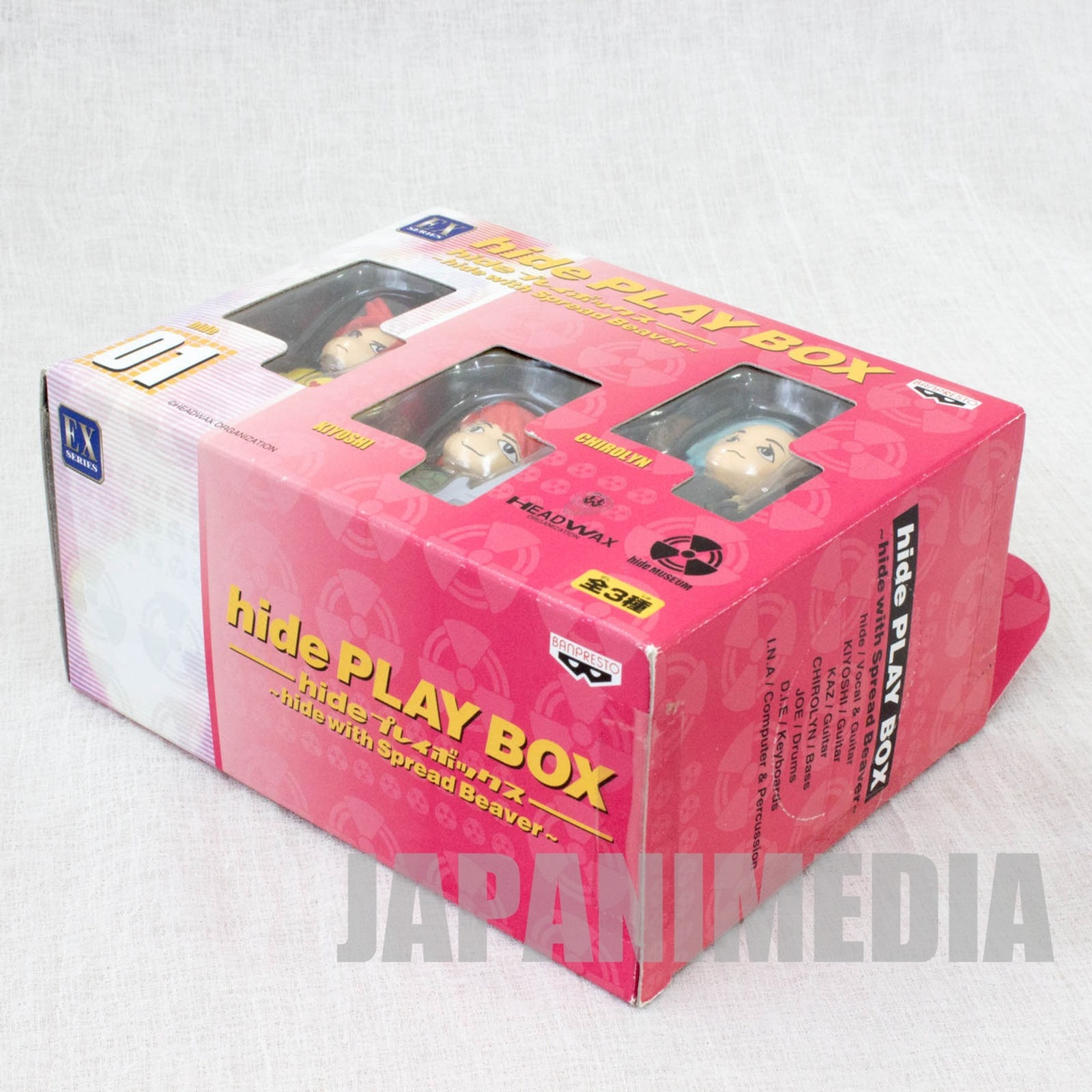 hide with Spread Beaver Mini Figure 3pc Set Play Box 01 J-Rock X-JAPAN