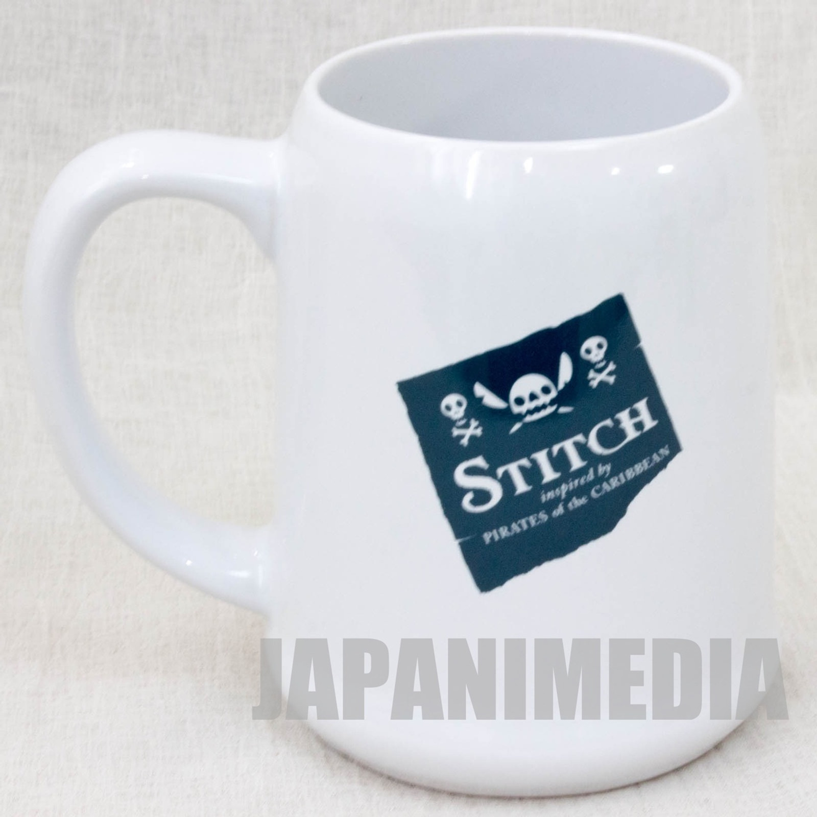 Disney Stitch Pirates of Caribbean Mug White JAPAN ANIME