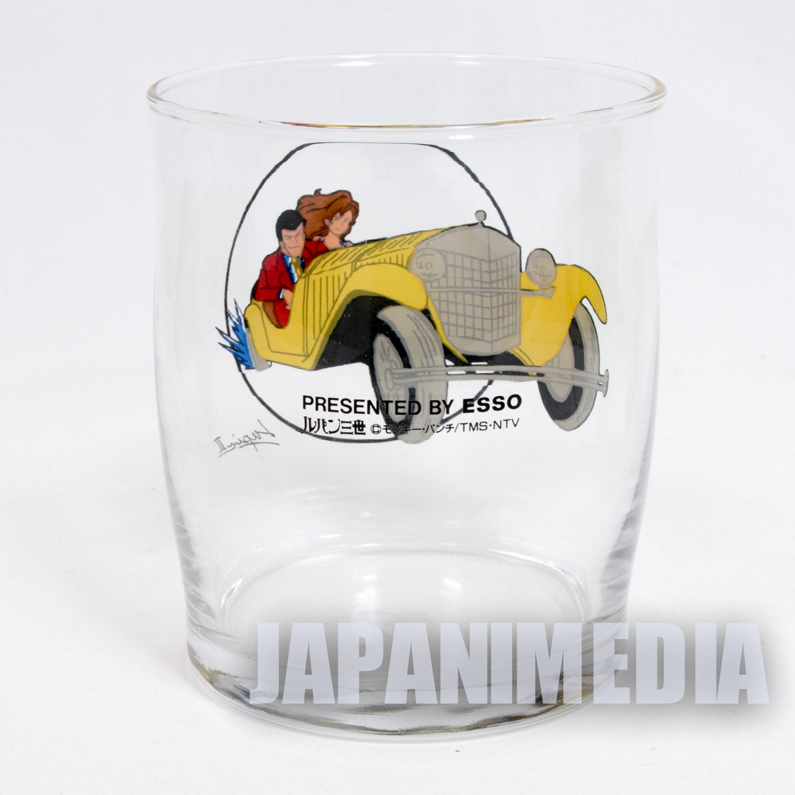 Lupin the Third 3rd Original Glass Esso Limited [Lupin / Fujiko Mine] JAPAN ANIME