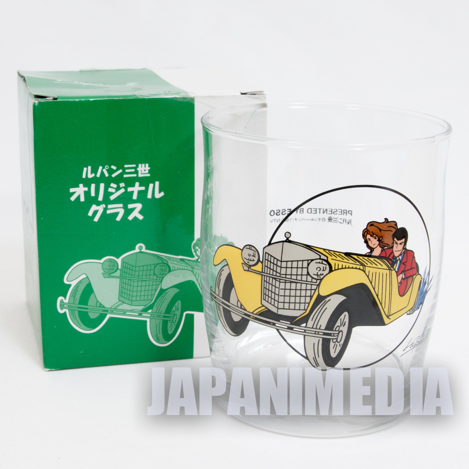 Lupin the Third 3rd Original Glass Esso Limited [Lupin / Fujiko Mine] JAPAN ANIME