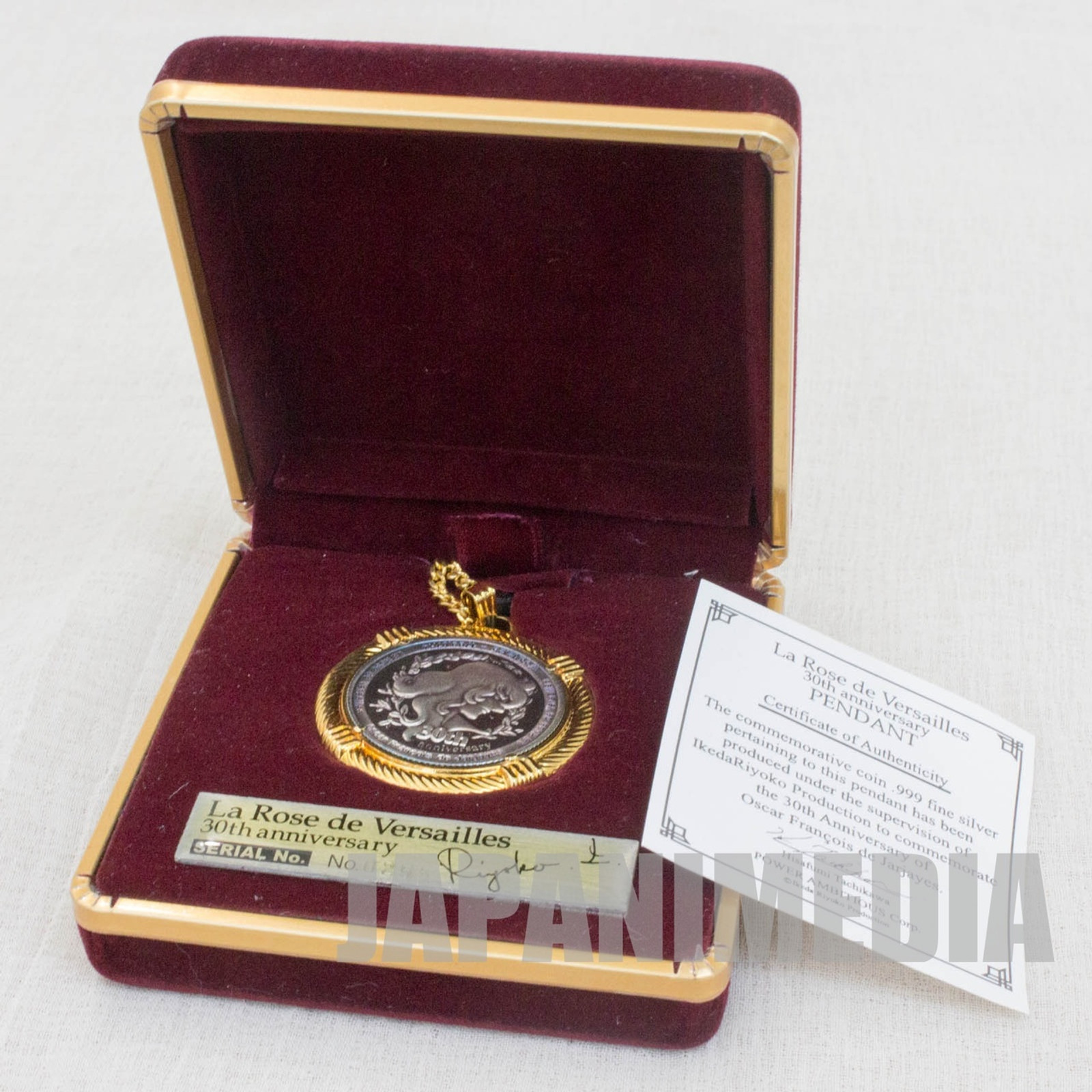 Rose of Versailles Oscar Francois 30th Anniversary Pendant Limited JAPAN ANIME