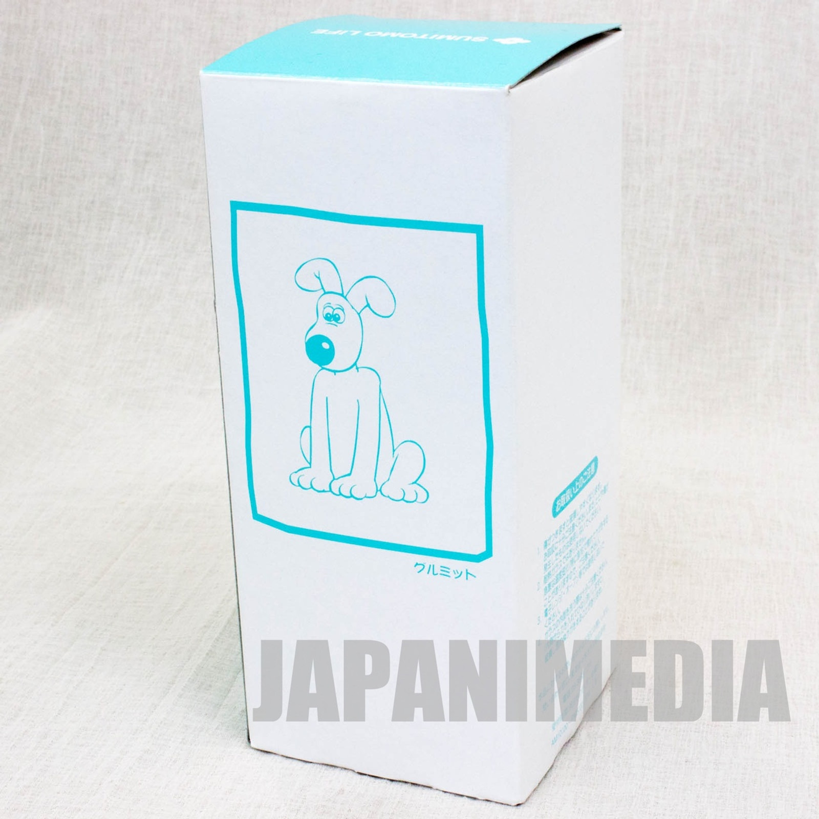 Wallace & Gromit Glass Blue ver. Sumitomo Life Novelty JAPAN Ardman ANIME