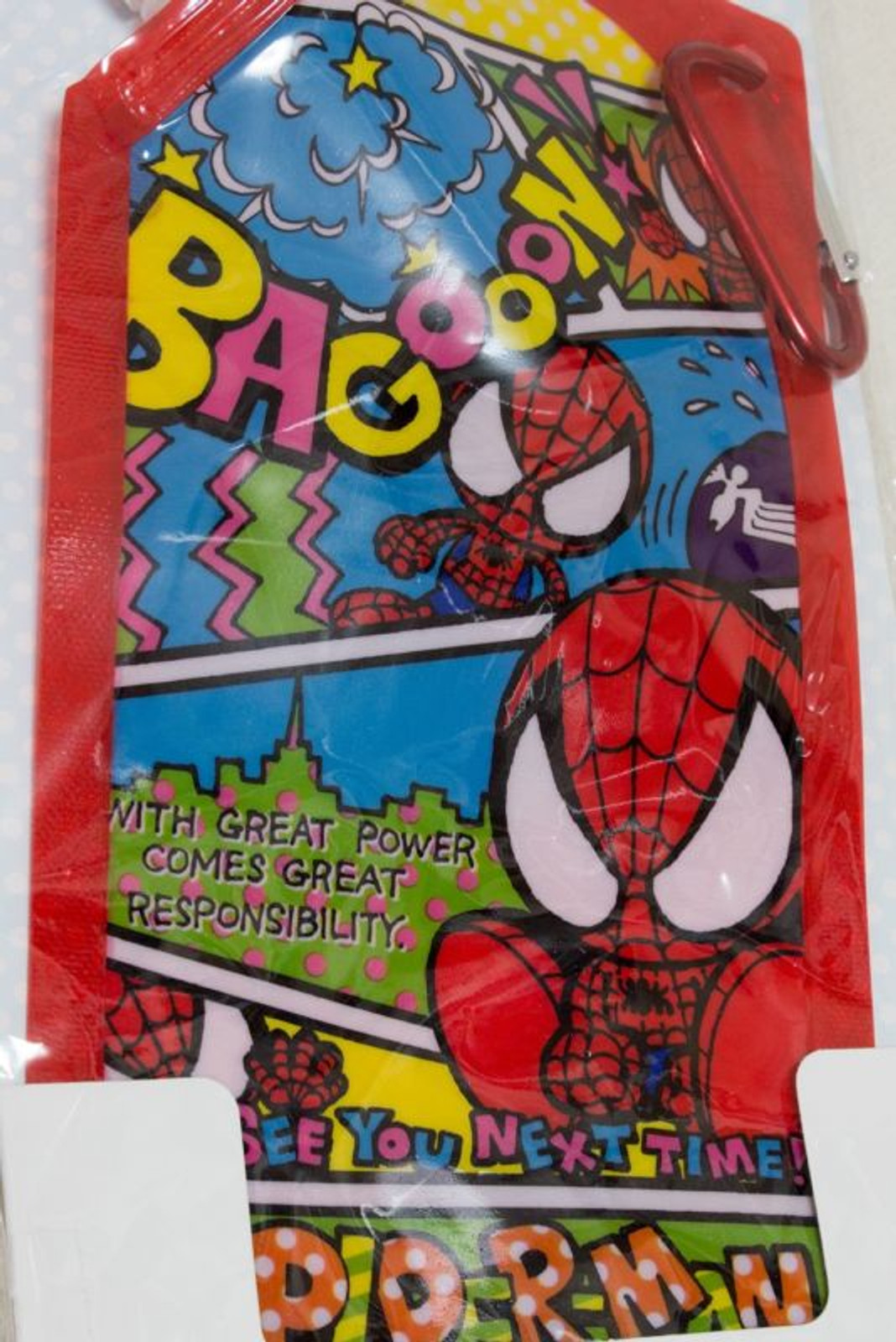 Spiderman Foldable Portable Water Bottle 500ml Universal Studios JAPAN ANIME