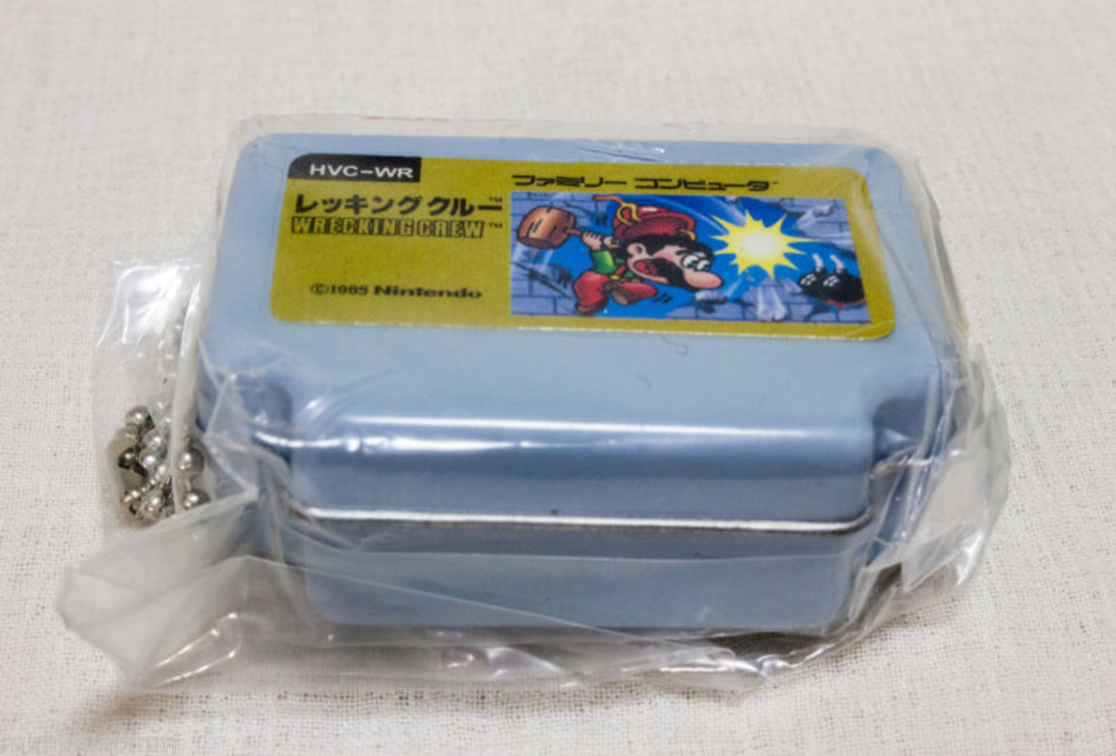 Set of 6 Famicom Mini Can Case + Dot Strap Keychain Ver.02 Epoch Mario JAPAN