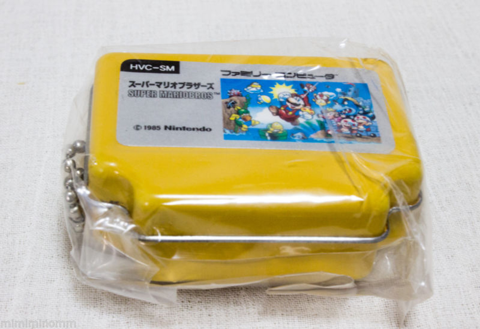 Set of 6 Famicom Mini Can Case + Dot Strap Keychain Ver.02 Epoch Mario JAPAN