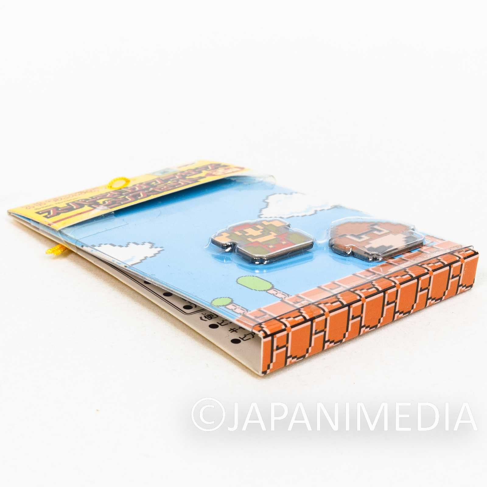 Super Mario Bros. Dot Character Pins Set Mario Ver.2 JAPAN