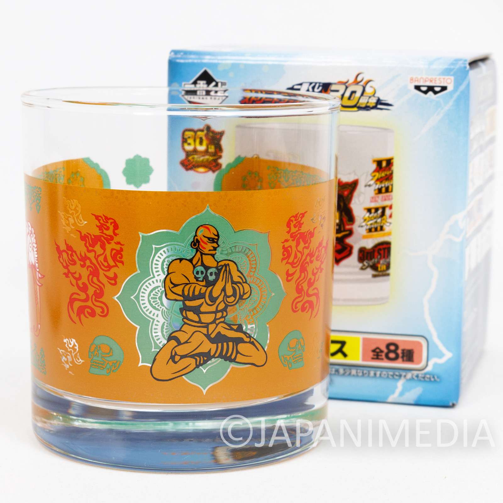 Street Fighter 30th Glass #2 [Dhalsim] Capcom Character Banpresto JAPAN GAME