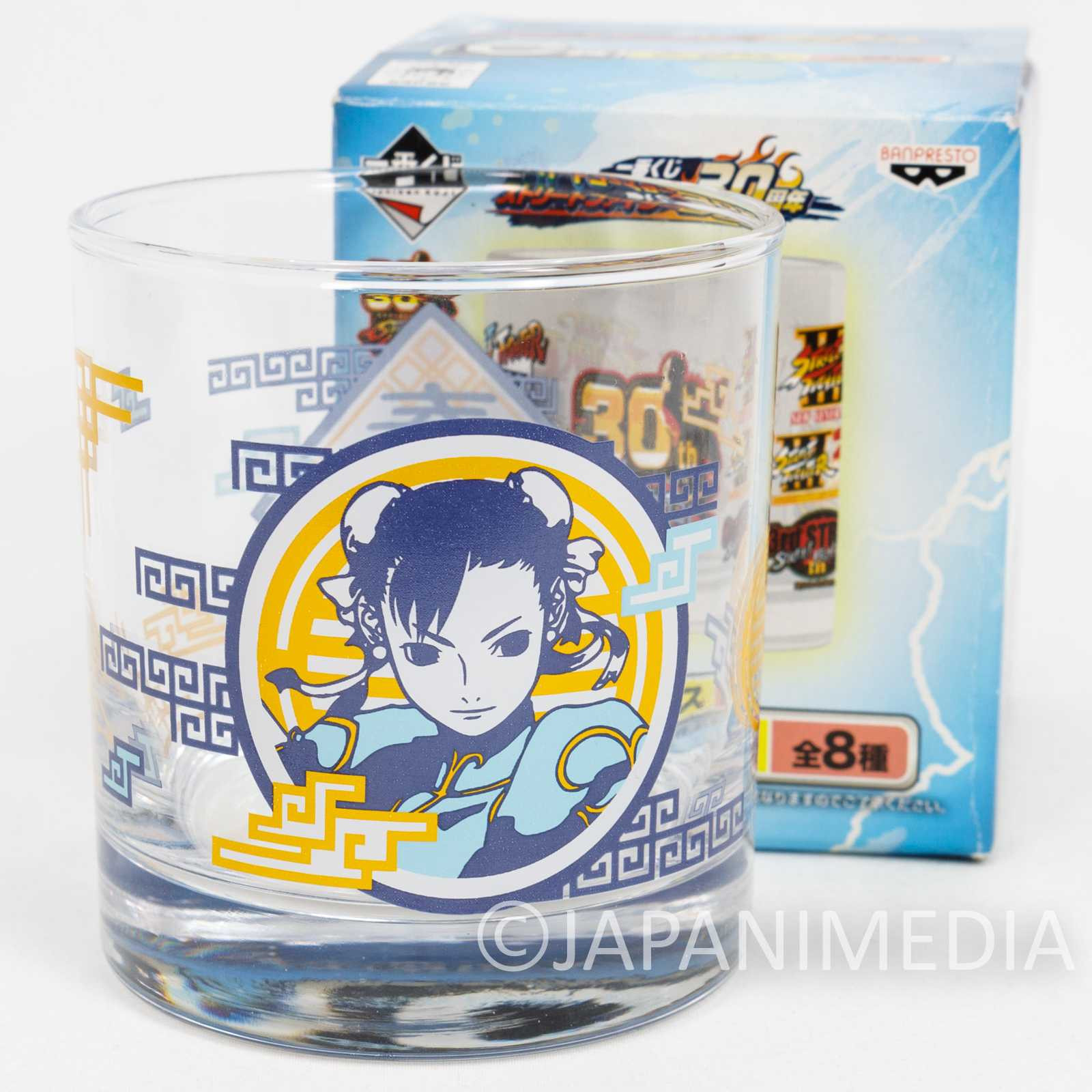Street Fighter 30th Glass #6 [Chun-li] Capcom Character Banpresto JAPAN GAME CHUN-LI Japanimedia Store FRONT
