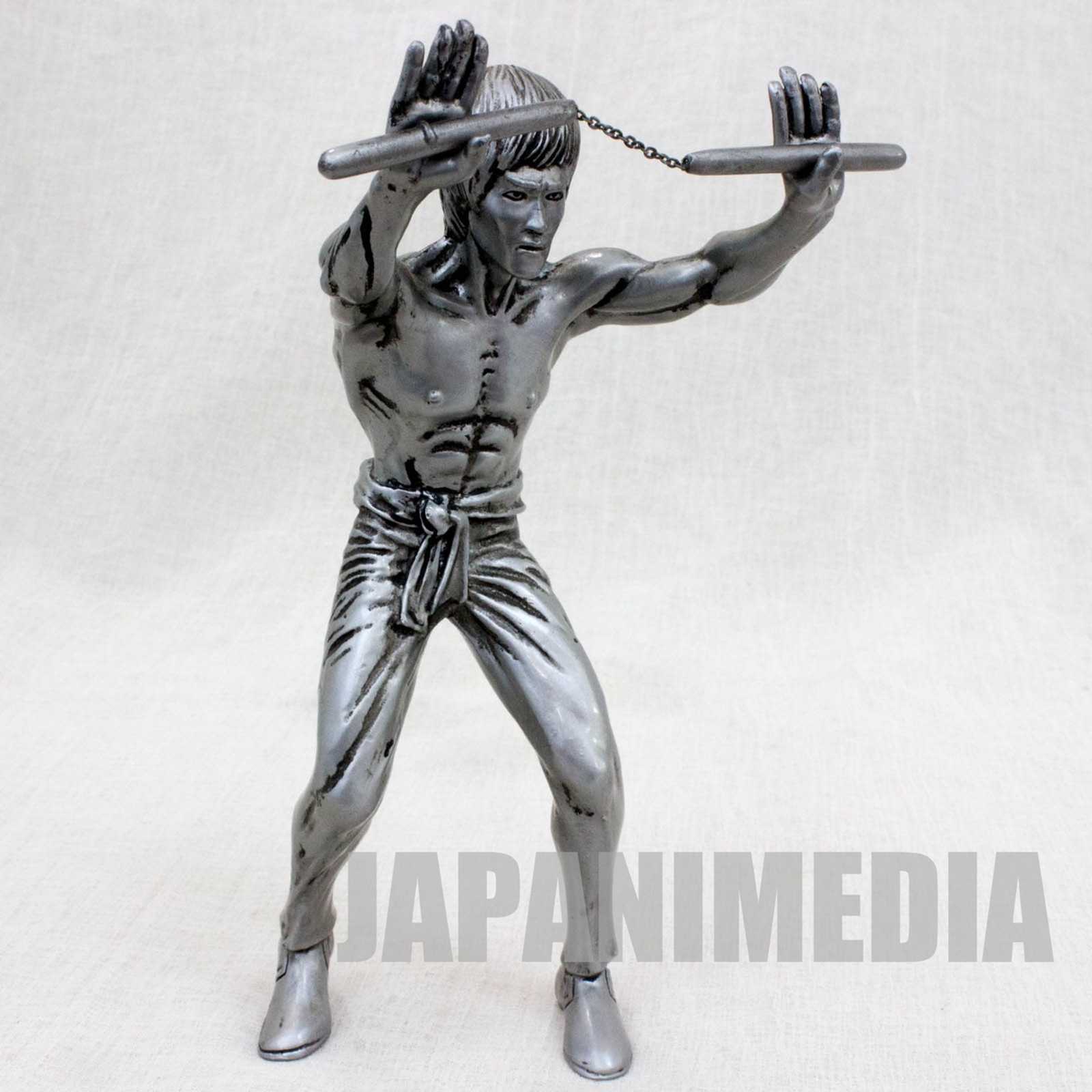 BRUCE LEE Metal Statue Figure Silver ver. Medicom Toy JAPAN KUNG FU MOVIE
