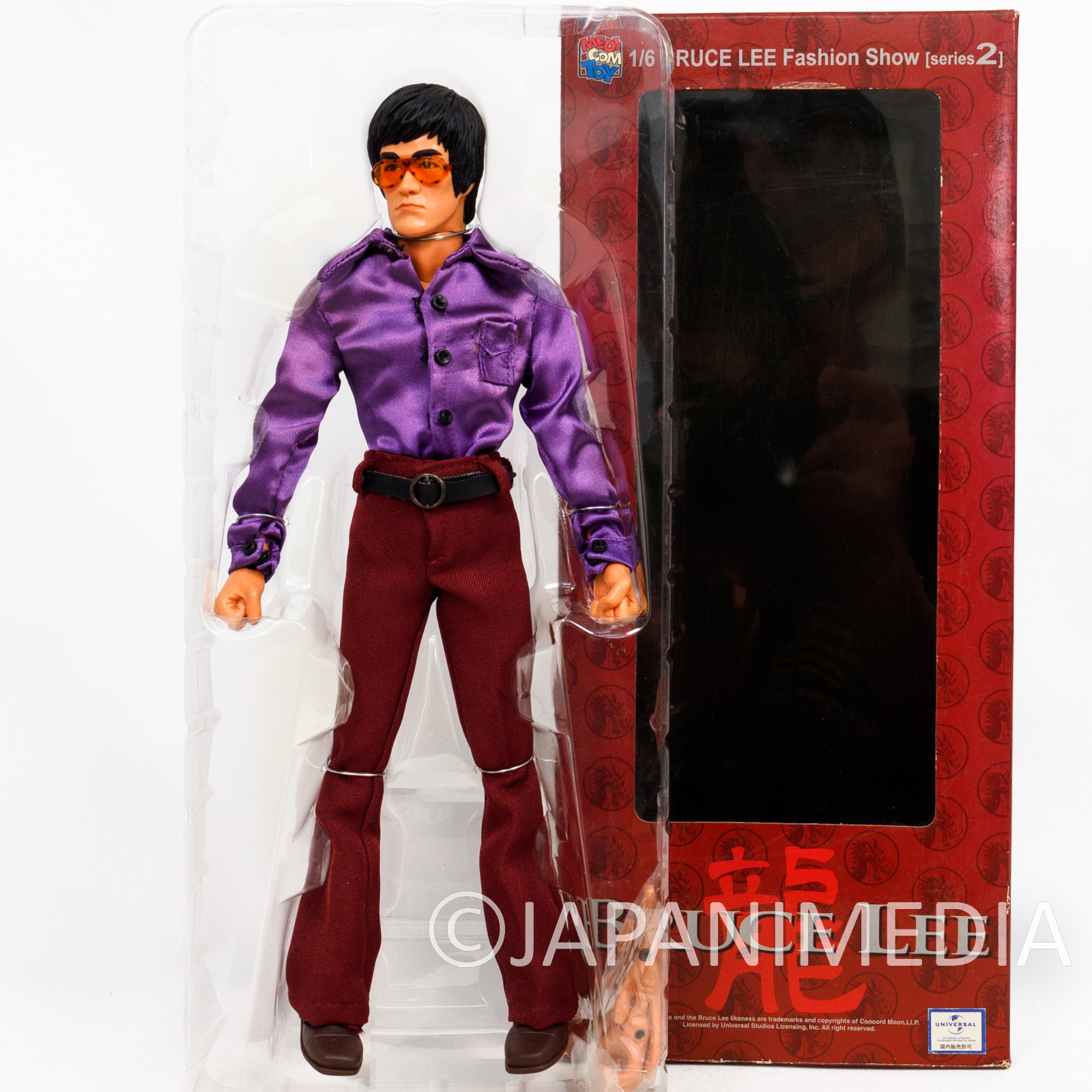 BRUCE LEE 1/6 Fashion Show Figure Purple Shirt Medicom Toy JAPAN