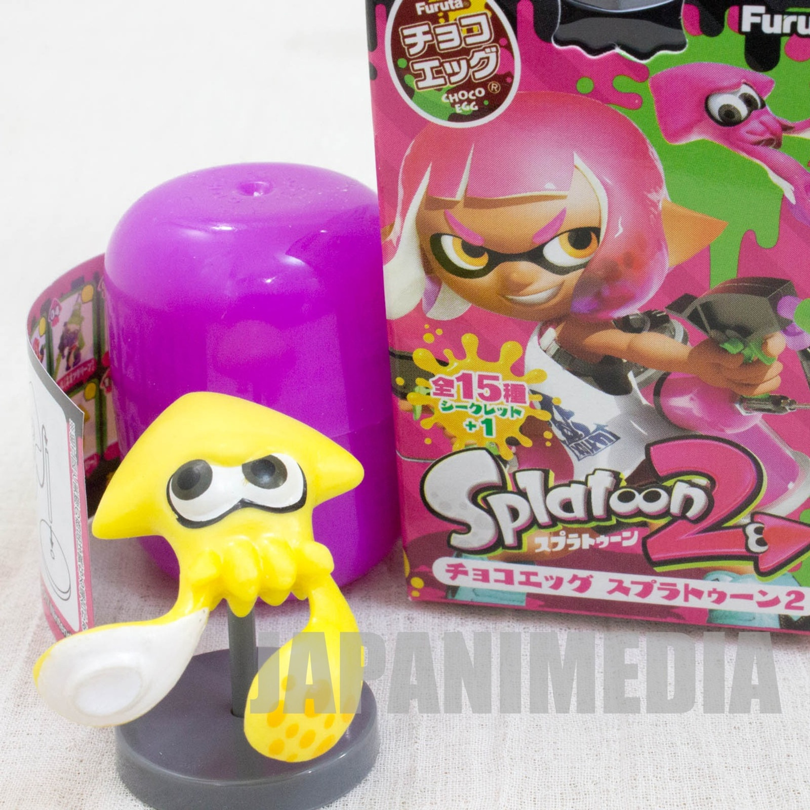 Splatoon 2 Squid Form Yellow Choco-egg Mini Figure JAPAN SWITCH