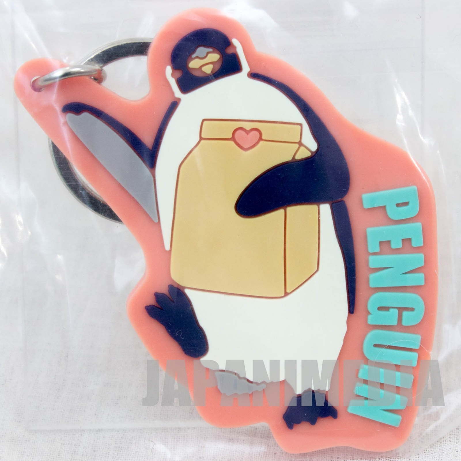 Shirokuma Cafe Penguin Mascot Rubber Key Chain JAPAN ANIME