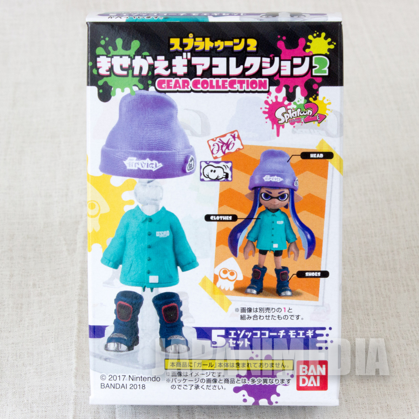 Splatoon 2 Dress-up Figure Gear Collection 2 GEAR Set [6] JAPAN Nintendo Switch