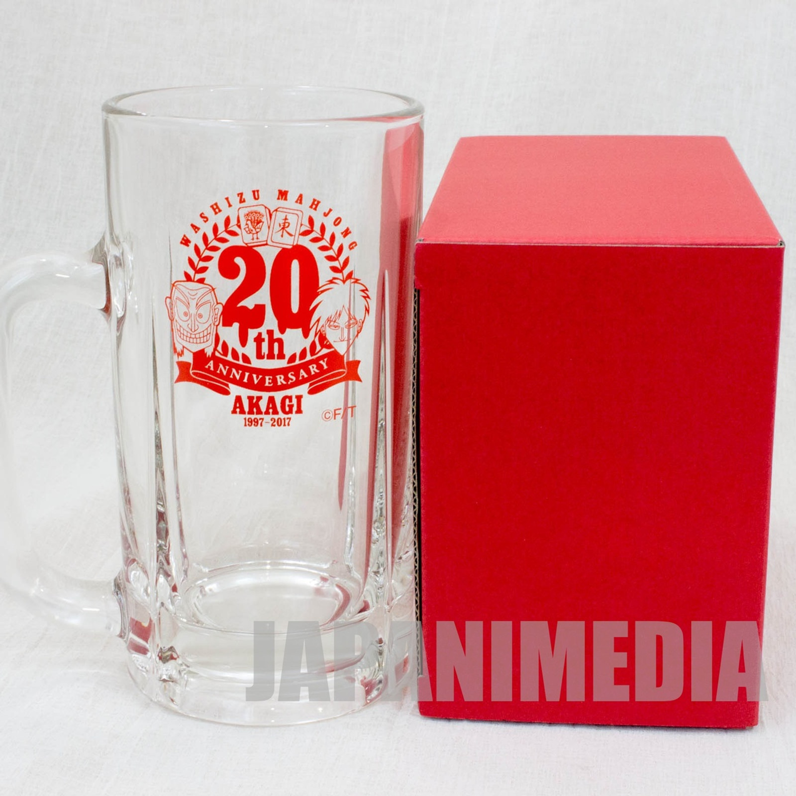 Tohai Densetsu AKAGI 20th Anniversary Beer Mug Fukumoto Nobuyuki