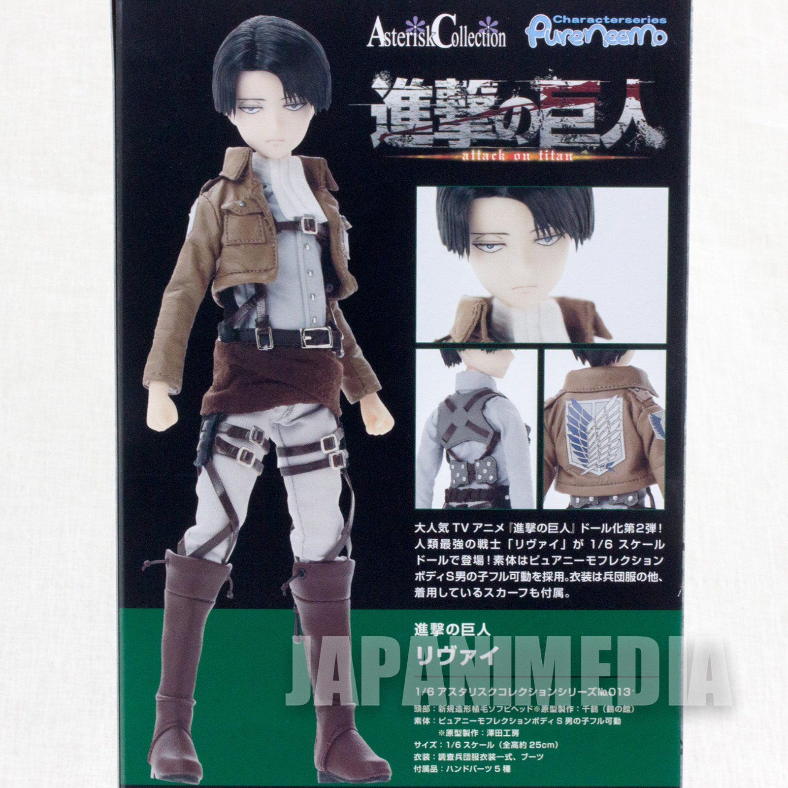 Attack on Titan Levi 1/6 Scale Doll Asterisk Collection Azone JAPAN FIGURE
