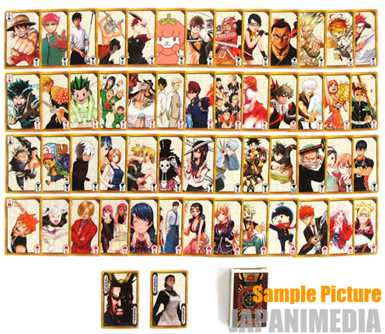 Shonen Jump All Stars Playing Card Trump JAPAN MANGA ONE PIECE GINTAMA BORUTO