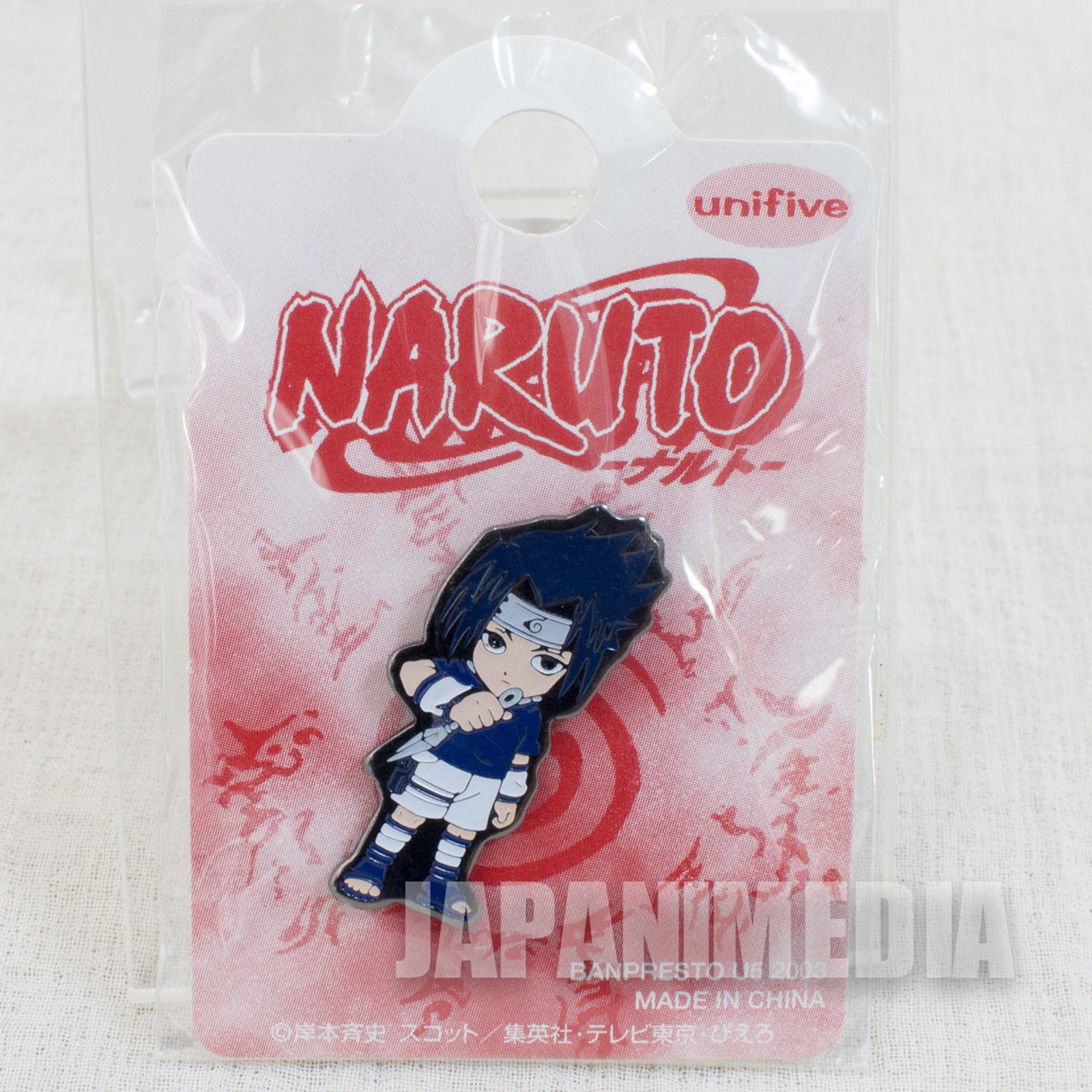 NARUTO Sasuke Uchiha Pins Unifive JAPAN ANIME MANGA