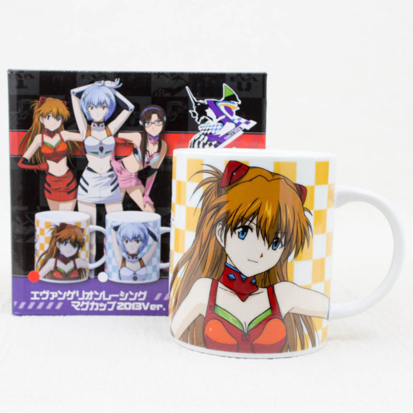 Evangelion Mug Cup EVA Racing Girl Asuka Langley 2013 Ver. SEGA JAPAN ANIME