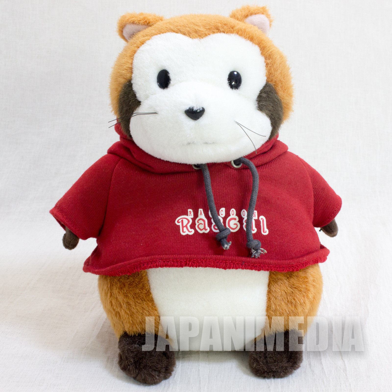 Rascal the Raccoon Red Hoodie Hokkaido Limited Plush Doll Figure JAPAN ANIME