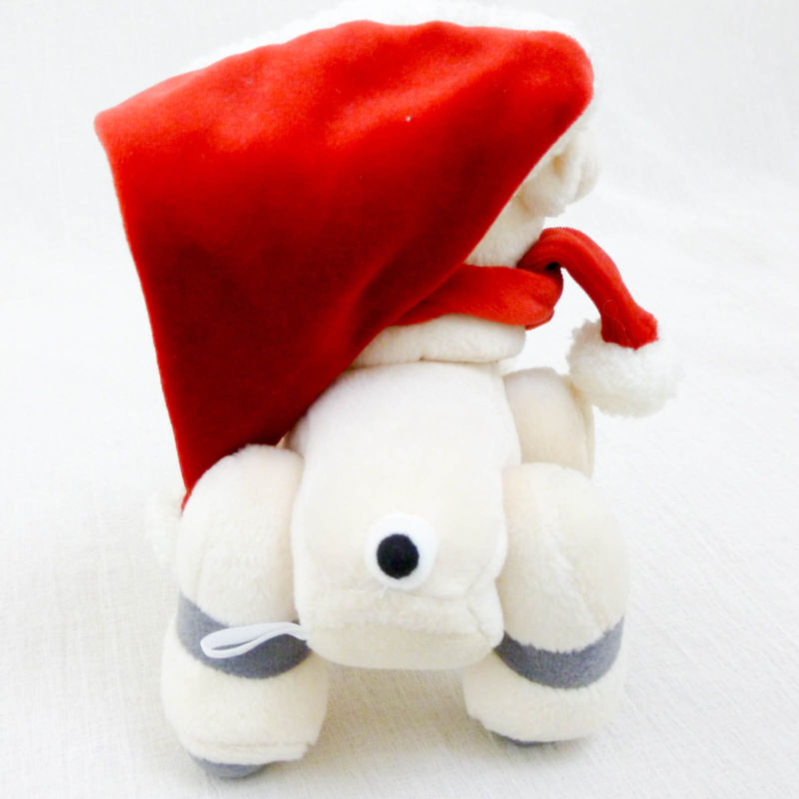 AIBO Ivory 7" Chirstmas Santa Ver. Plush Doll Figure Official Goods JAPAN SONY