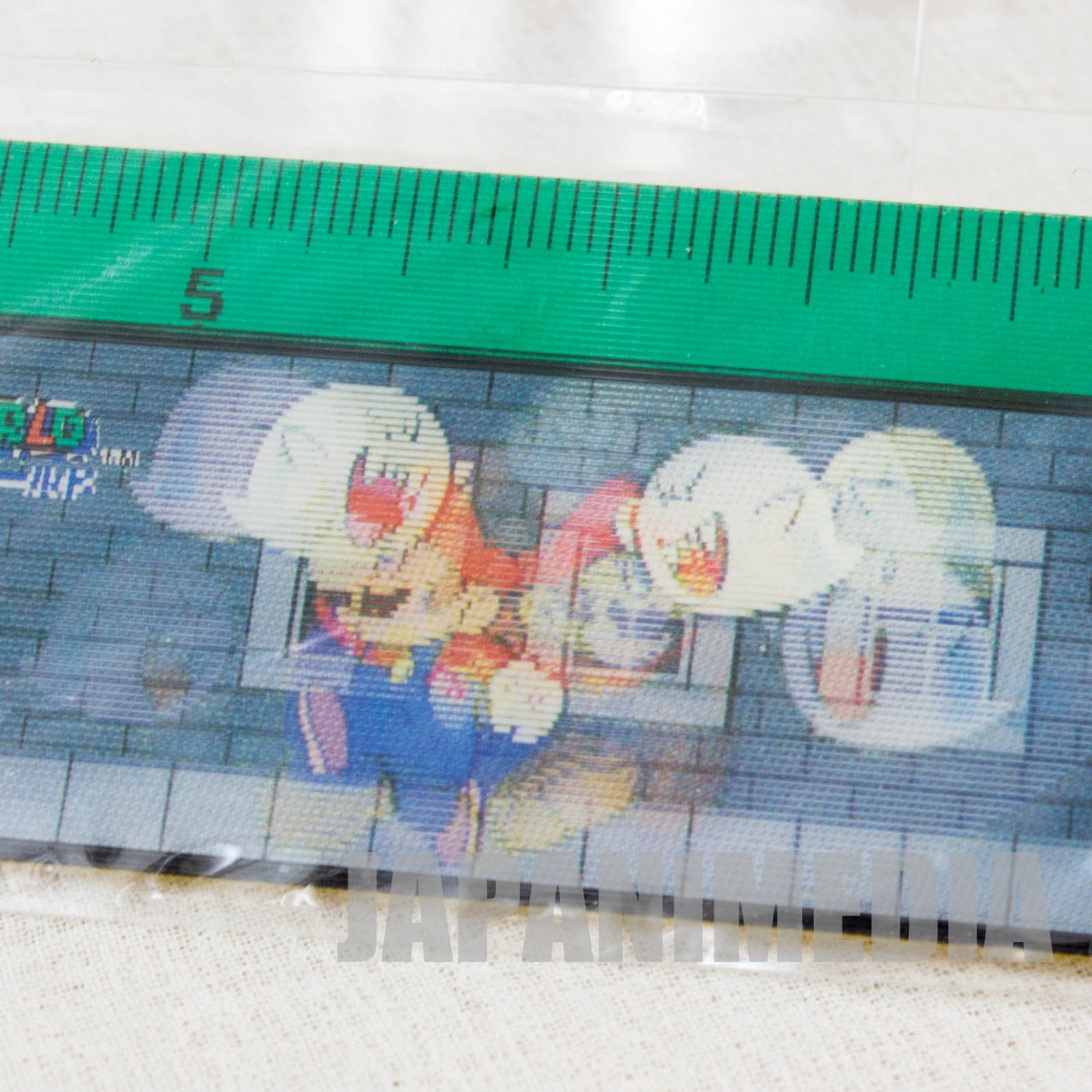 Retro RARE Super Mario World ruler 12cm [Mario & Boo] JAPAN GAME