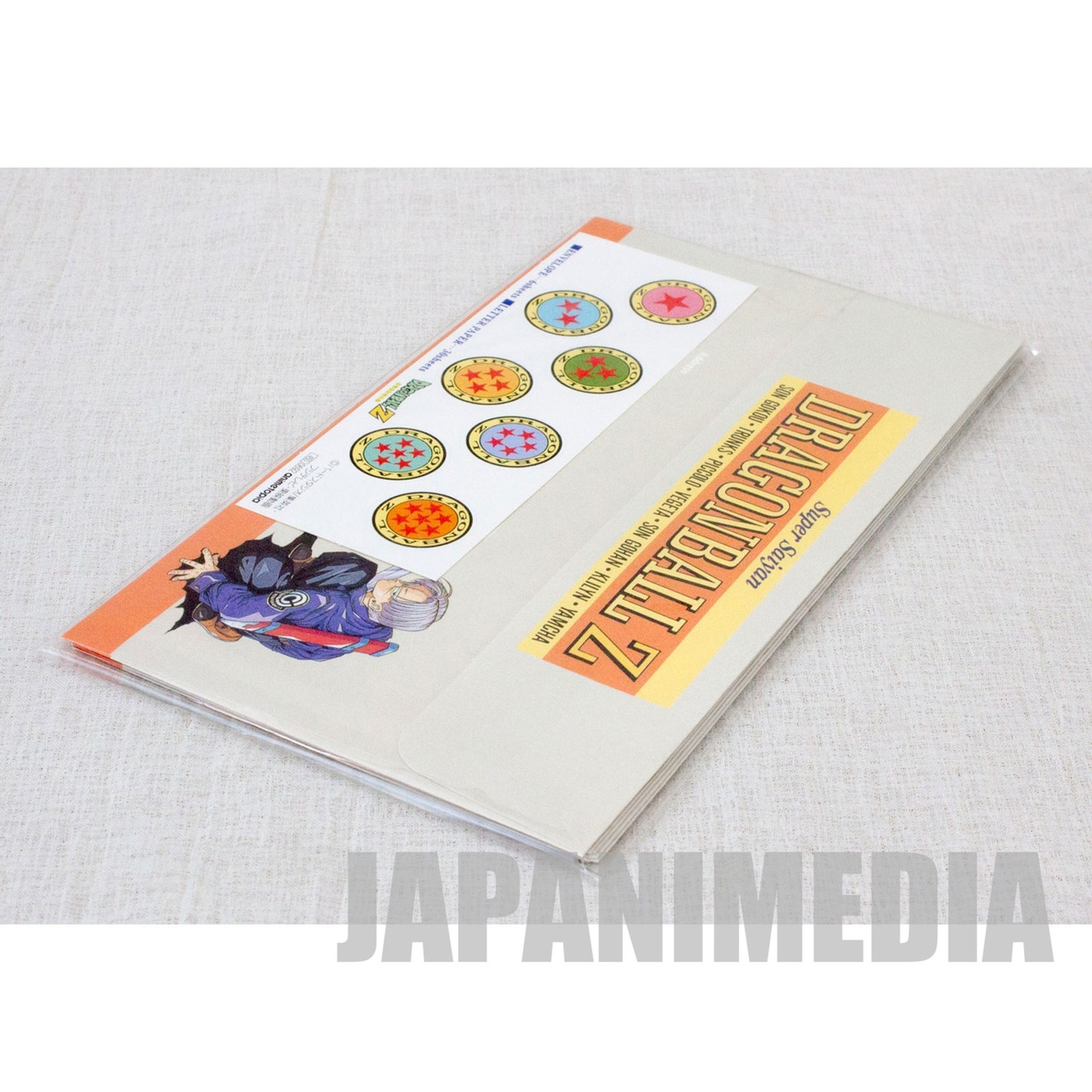 RARE Retro! Dragon Ball Z Envelope 6pc & Sticker Set Gokou Trunks JAPAN ANIME