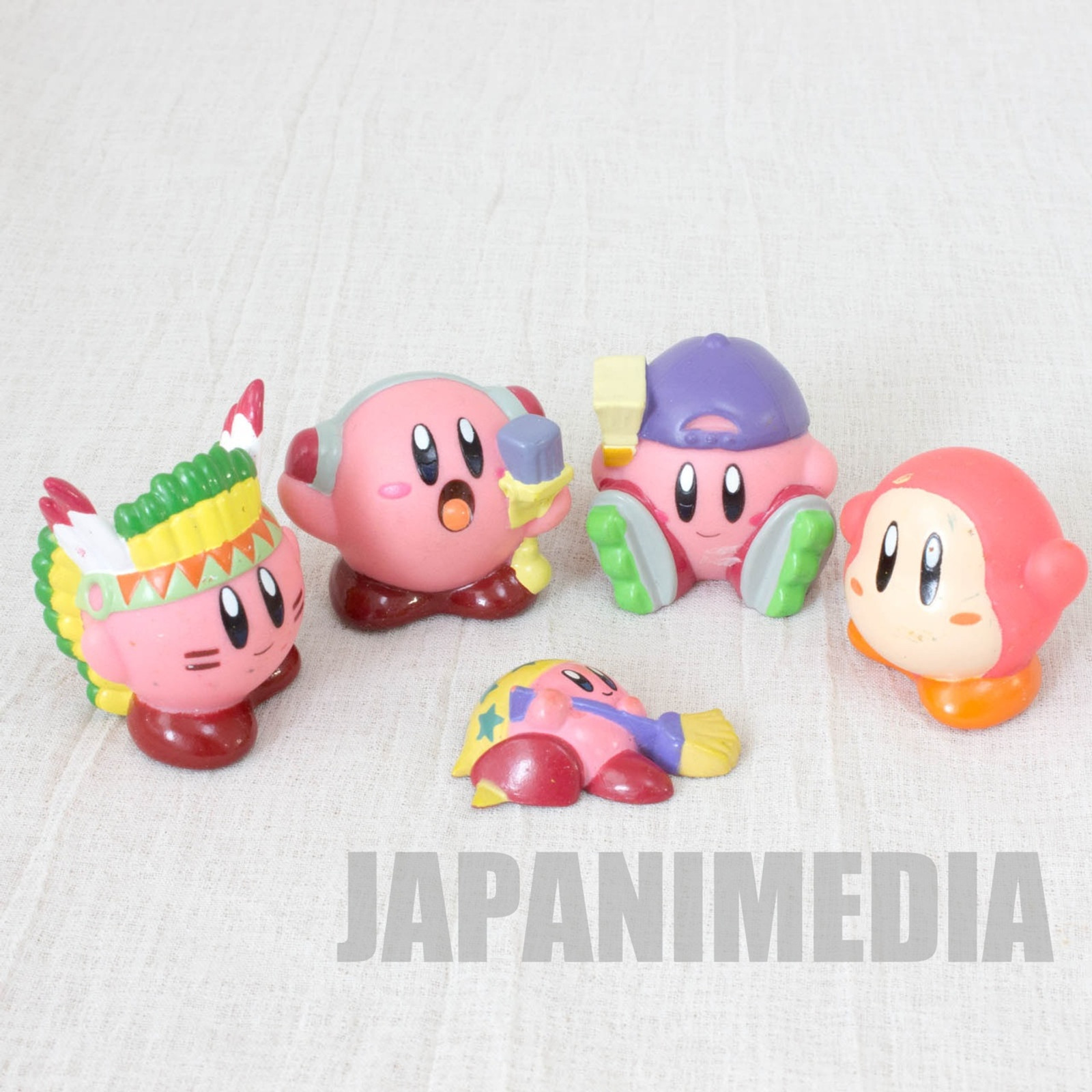 Kirby Super Star Kirby & Waddle Dee Figure 4pc + Magnet Set NINTENDO JAPAN GAME