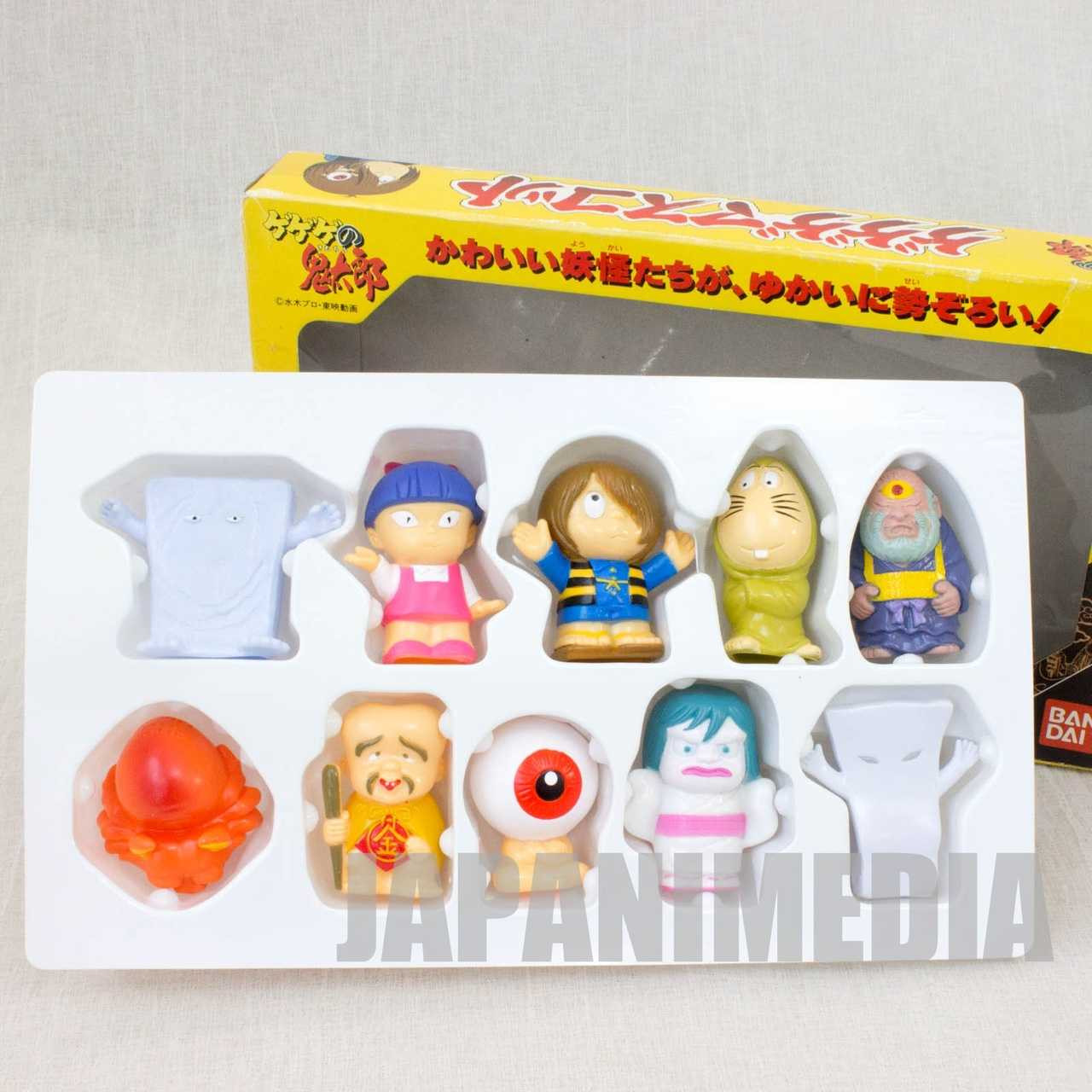 Bandai Japan 1996 Sofubi Soft Vinyl GeGeGe no Kitaro 4 Figure Set Shigeru Mizuki