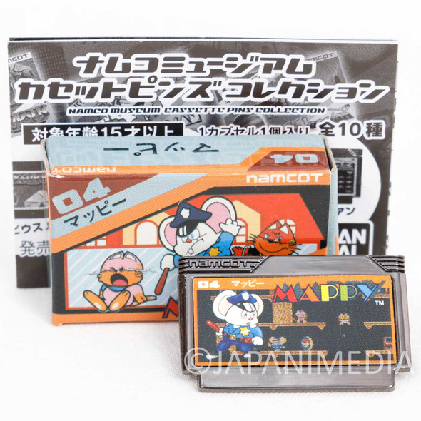 Mappy Namco Museum Cassette Pins Collection BANDAI JAPAN / FAMICOM NEC Japanimedia Store FRONT