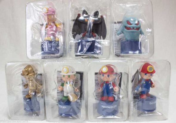 [Set of 7] Spelunker Sound Bottle Cap Figure Collection Included Secret JAPAN NES Japanimedia Store FRONT