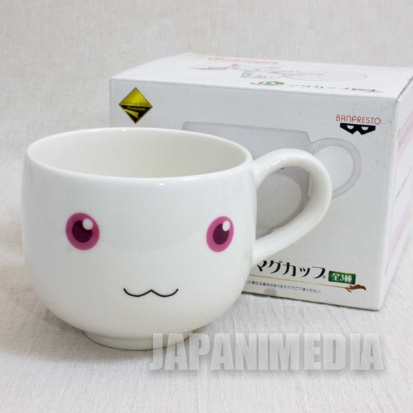 Puella Magi Madoka Magica Kyubey Face Mug JAPAN Japanimedia Store FRONT