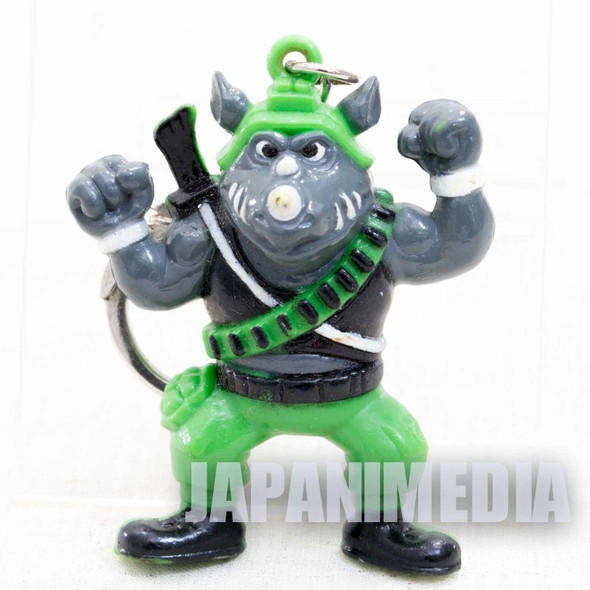 Retro RARE TMNT Teenage Mutant Ninja Turtles Rocksteady Figure Key Chain Japanimedia Store FRONT