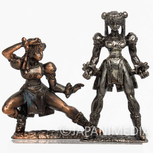 Street Fighter 2 Chun-Li Small Metal Figure 2pc Set CAPCOM JAPANA GAME Japanimedia Store FRONT