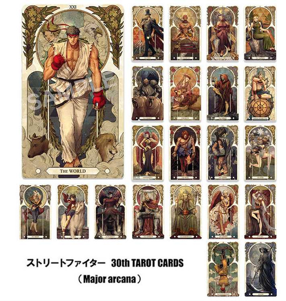 Street Fighter TAROT CARDS Major arcana 30th anniversary Collection Capcom Japanimedia Store FRONT