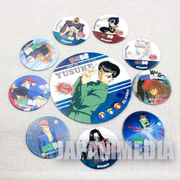 RARE! Yu Yu Hakusho Menko 10pc Set (Japanese Card game) JAPAN ANIME Japanimedia Store FRONT