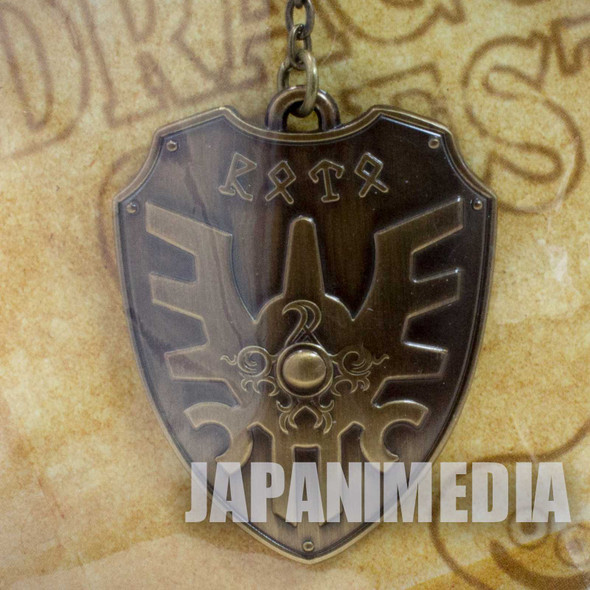 Dragon Quest Erdrick's shield Metallic Keychain JAPAN GAME Japanimedia Store FRONT