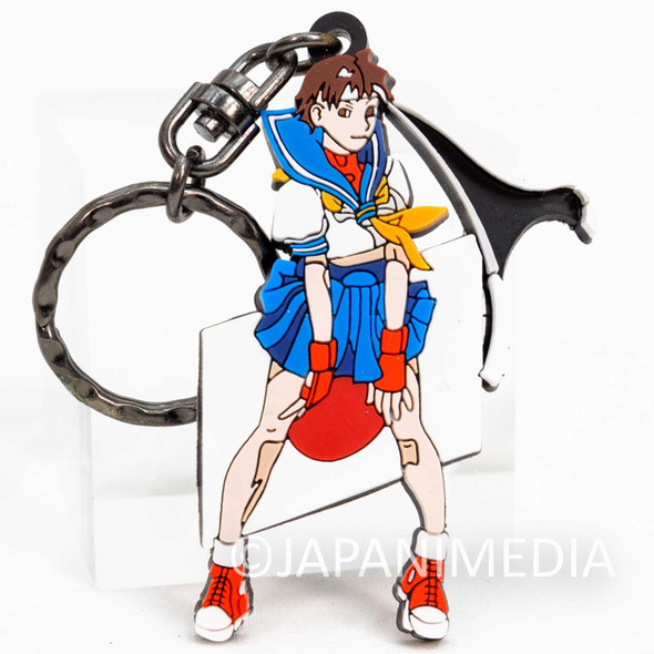 RARE! Street Fighter ZERO 2 Sakura Rubber Mascot Key Chain JAPAN GAME CAPCOM Japanimedia Store FRONT