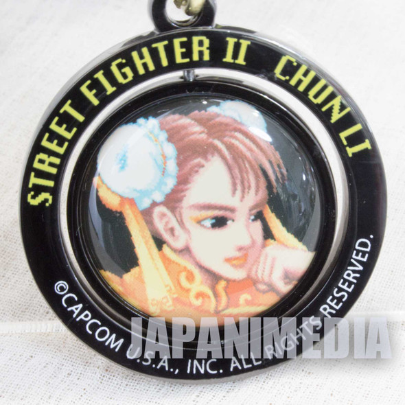 Street Fighter 2 Chun-Li Turn Metal Mascot Keychain Capcom Character JAPAN GAME Japanimedia Store FRONT