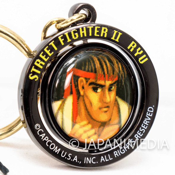 Street Fighter 2 Ryu Turn Metal Mascot Keychain Capcom Character JAPAN Japanimedia Store FRONT